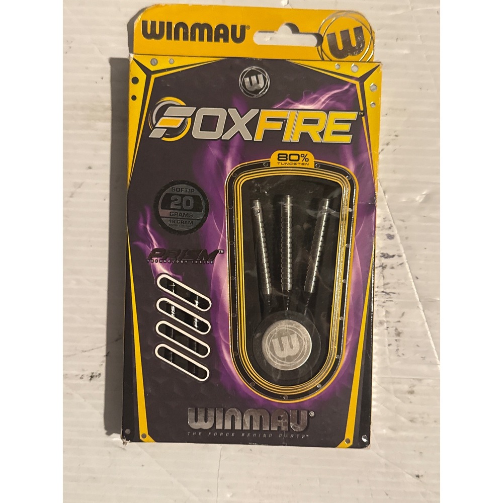 Winmau Foxfire 80% Tungsten Soft Tip Darts 20g Prism Technology 2035.20 New